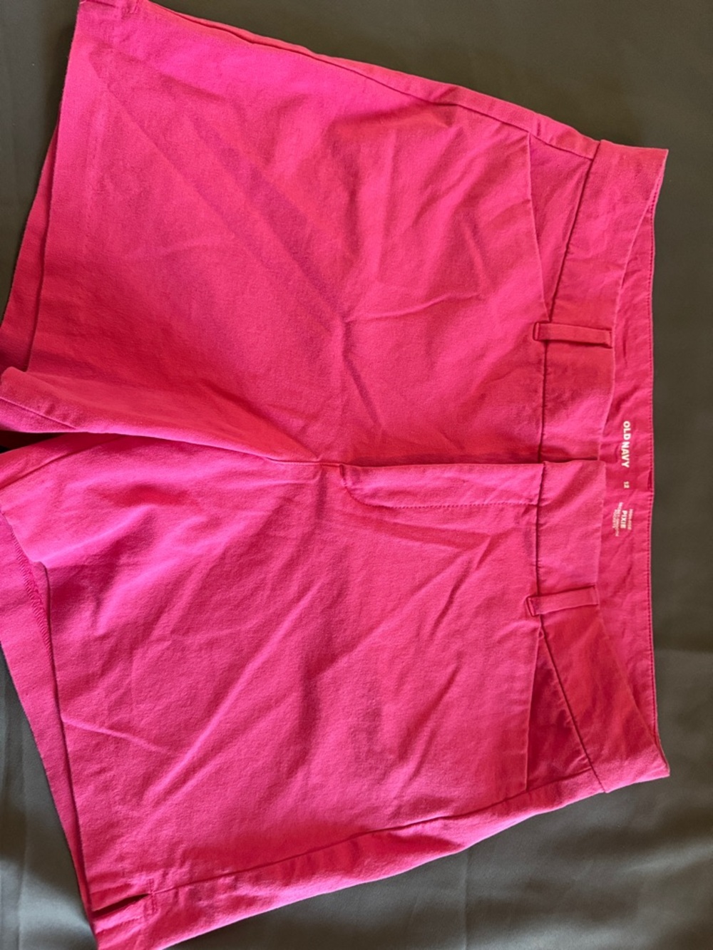 Old Navy Bright Pink Cotton Blend Bermuda Shorts